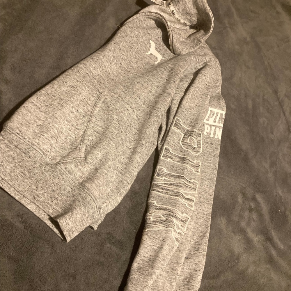 Gray PINK Hoodie